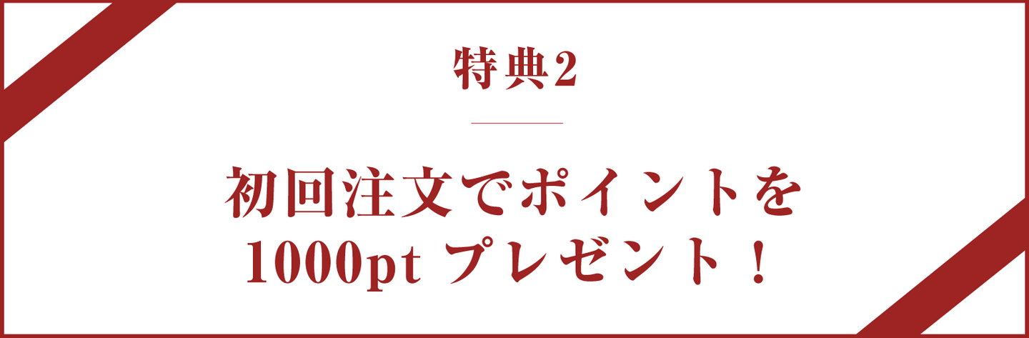 初回注文でポイント1000ポイントプレゼント
