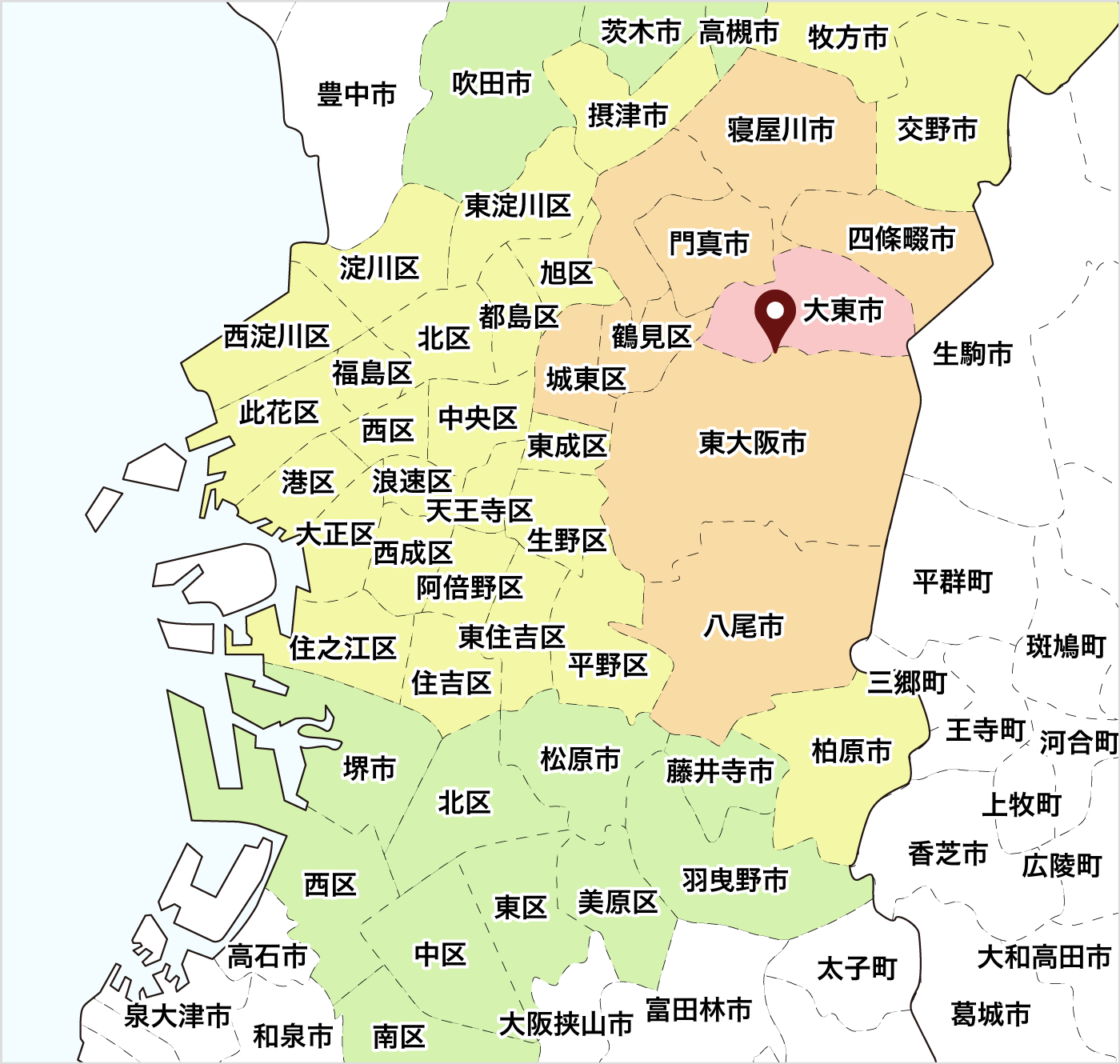 配達エリアマップ